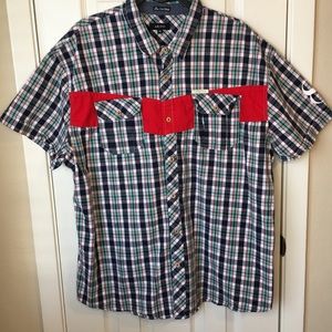 Akoo 3XL Plaid button down shirt